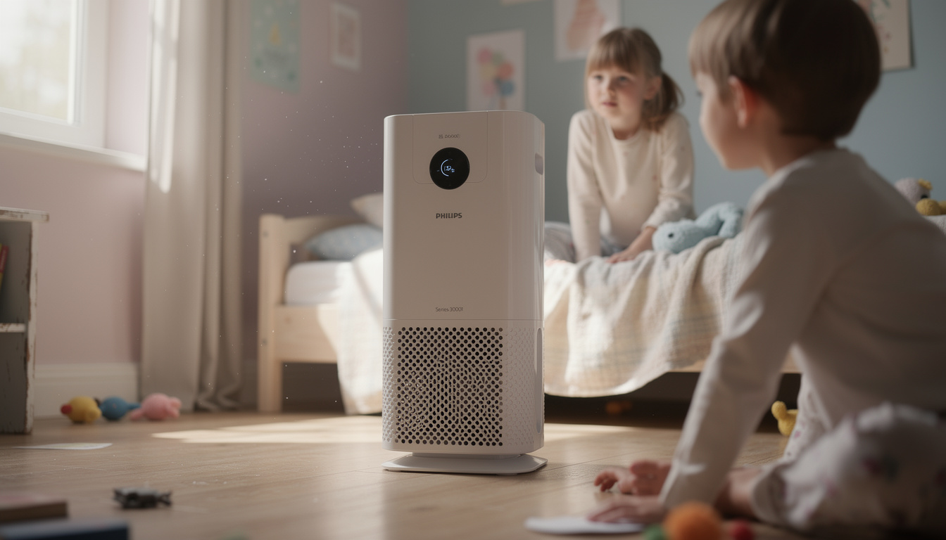 découvrez mon retour d'expérience avec le purificateur d'air philips series 3000i, testé dans une chambre d’enfant pour un environnement sain et sécurisé.