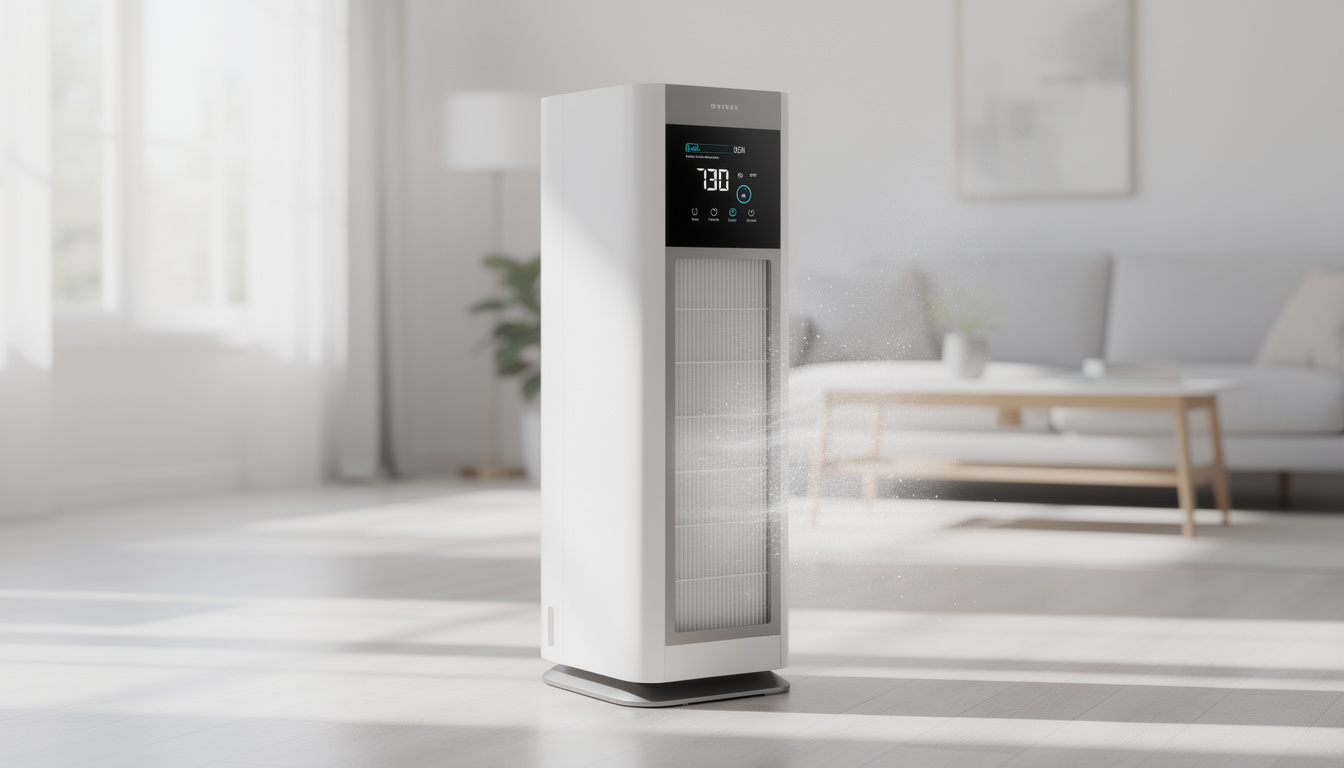 découvrez si un purificateur d'air au design moderne est réellement efficace pour améliorer la qualité de l'air lors des pics de pollution et protéger votre santé.