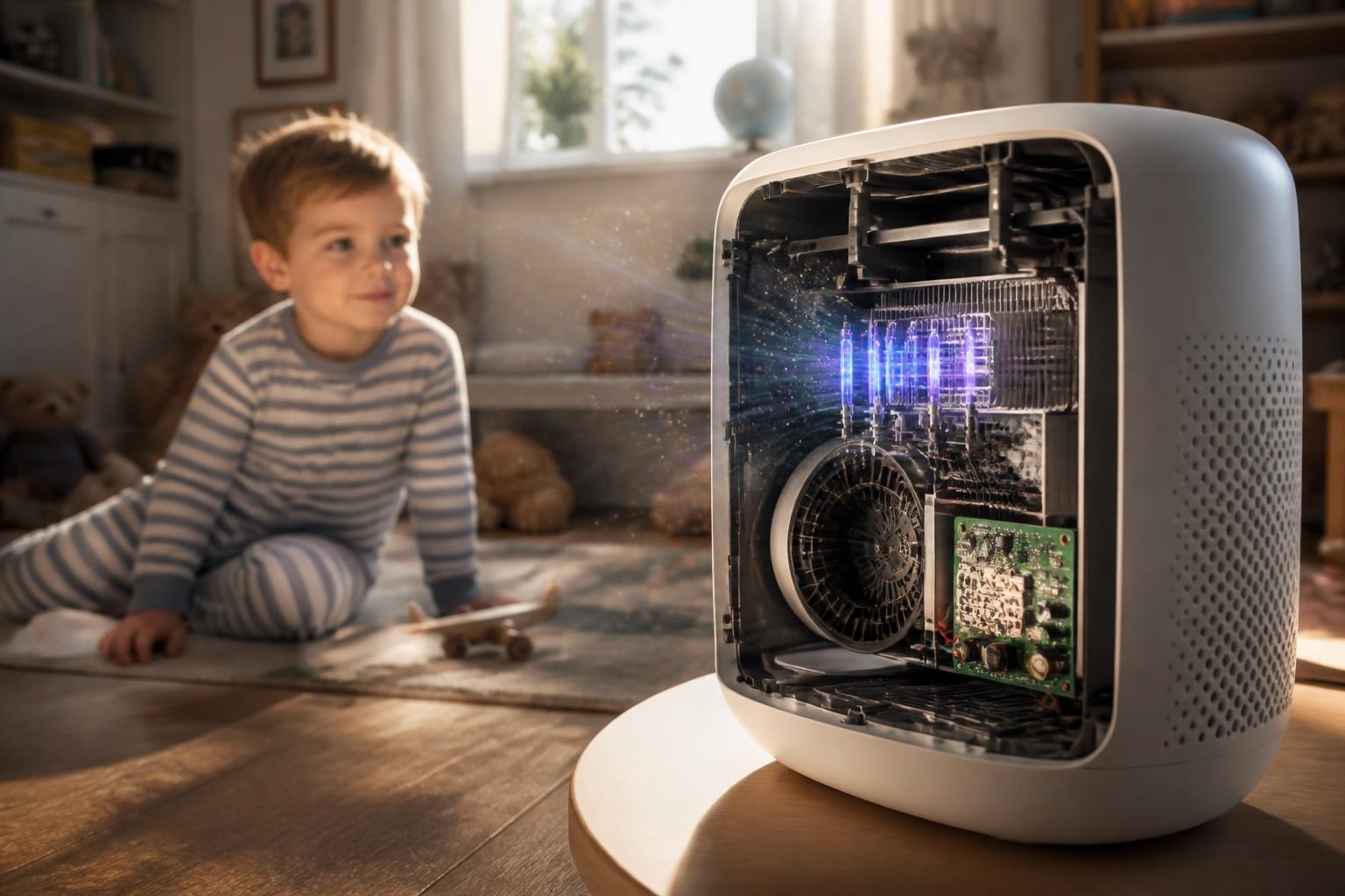 découvrez le fonctionnement d'un ioniseur pour chambre d’enfant et ses bienfaits pour purifier l'air, protéger la santé et améliorer le sommeil des tout-petits.