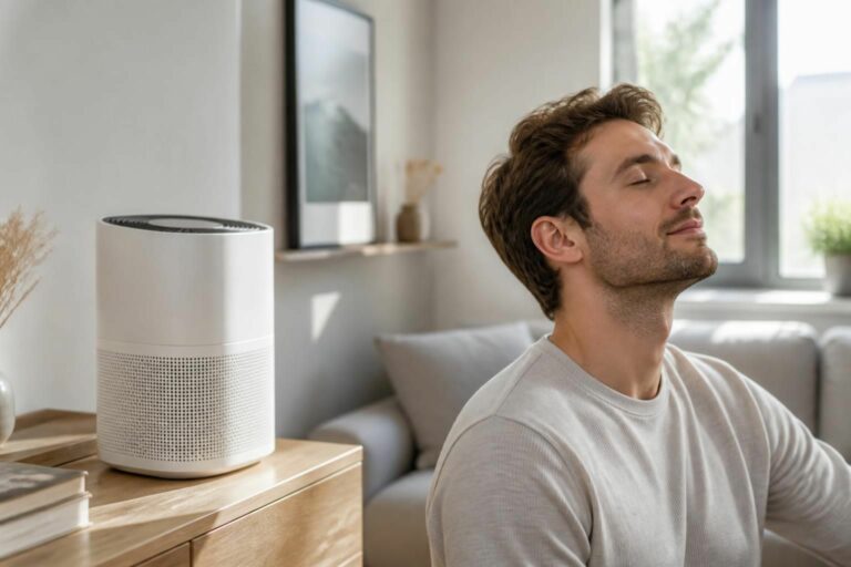 découvrez comment un purificateur d'air design peut réellement réduire les symptômes d'allergies en améliorant la qualité de l'air intérieur.